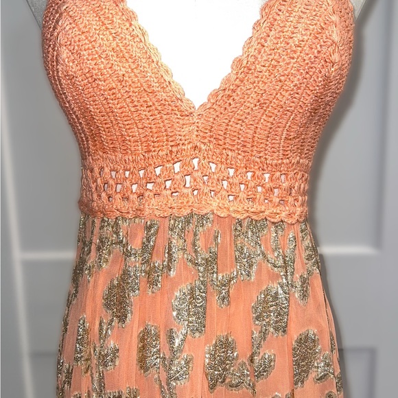 MISS JUNE dress! Worn one time. $245 Elegant Gold and ombré colored. Stunning! - Picture 2 of 11